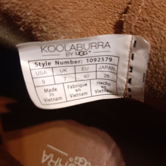 KOOLABURRA BY UGG Skyller Ankle Boots Womens Sz 9 Tan Suede Tassle Unlined Fall - Picture 9 of 9